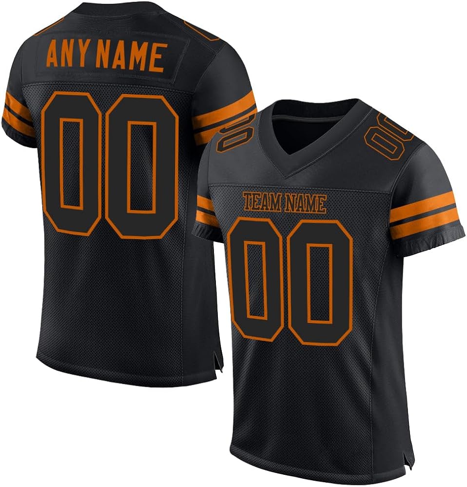 orange and black football jersey