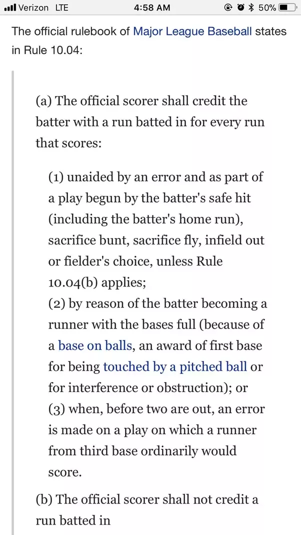 RBI Rules Explained: Can a Player Earn an RBI on an Error?