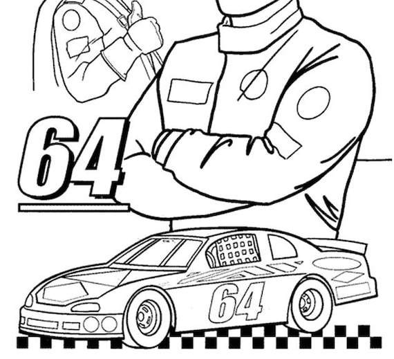 Download Printable NASCAR Coloring Pages - Race Car Fun!