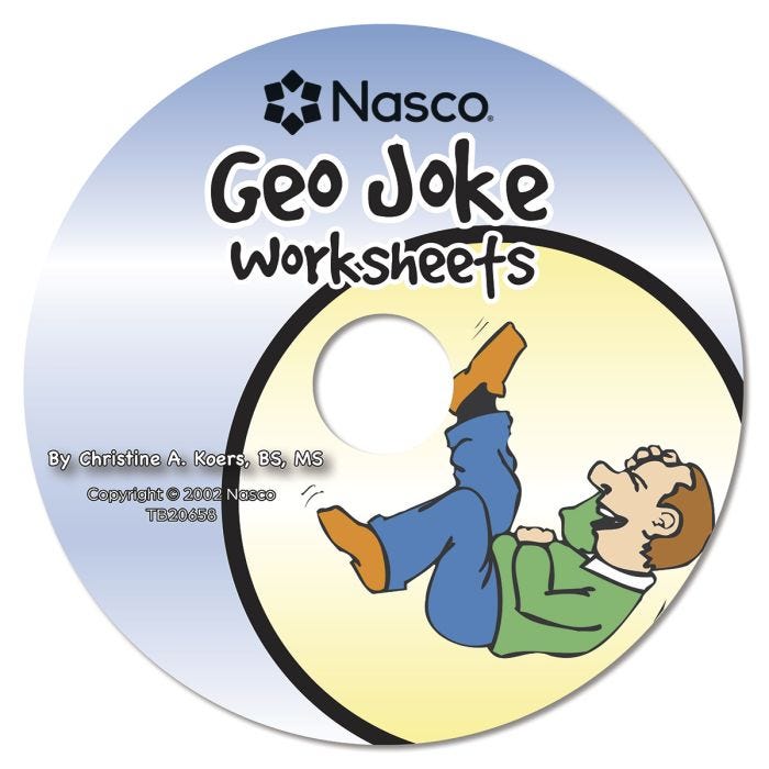 Geo Joke Worksheets 2002 Nasco: Fun Math Problems for Grades 8+
