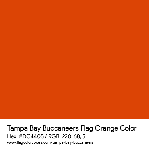 Discover Tampa Bay Buccaneers Hex Codes: Red, Orange, Black & More