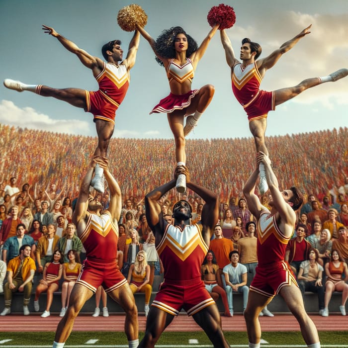 Show Stopping Cheerleader Pics: Stunning Photos of Iconic Stunts