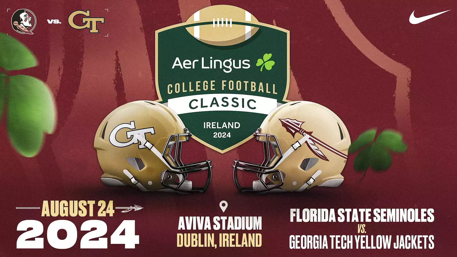 Florida State 2024 College Football Tickets at Dublins Aviva Stadium