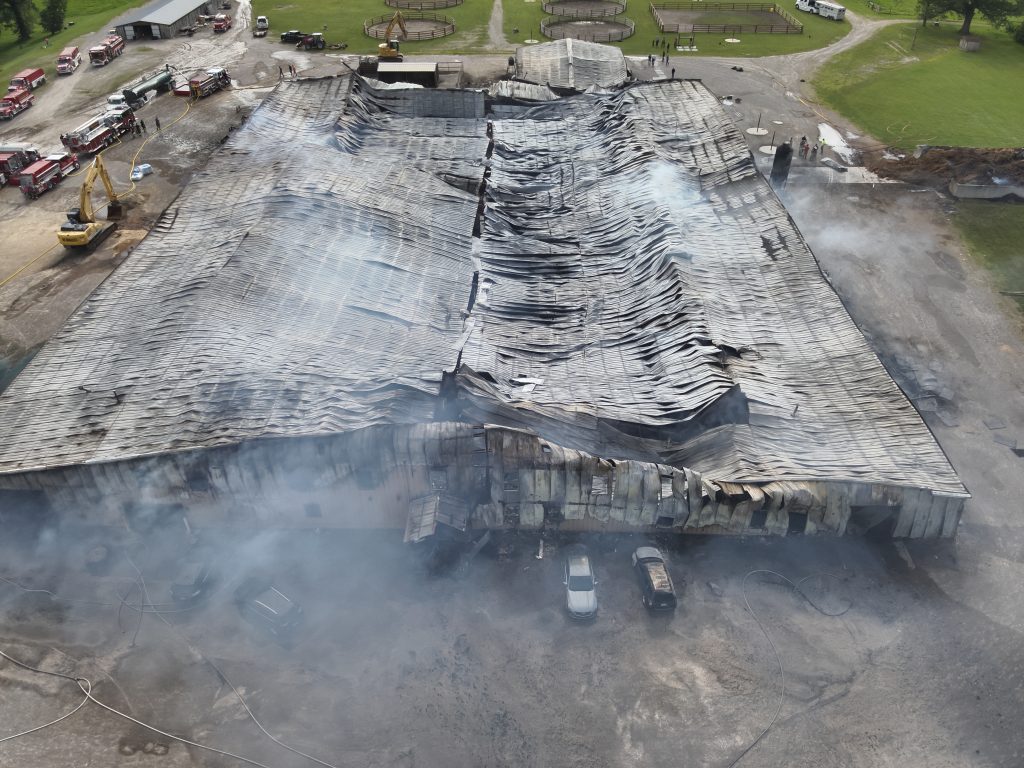 Tragic Barn Fire at Brant Performance Horses: 44 Horses Dead, Cause Still Under Investigation