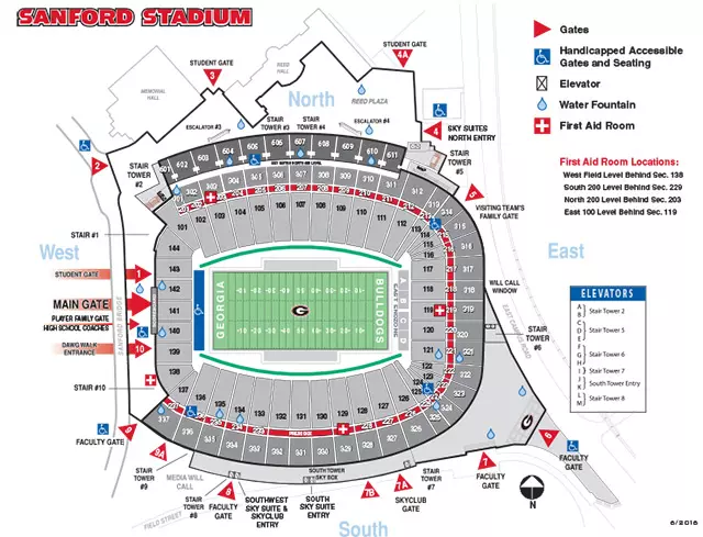 Georgia Sanford Stadium Seating Chart: Best Seats & Interactive Map Guide