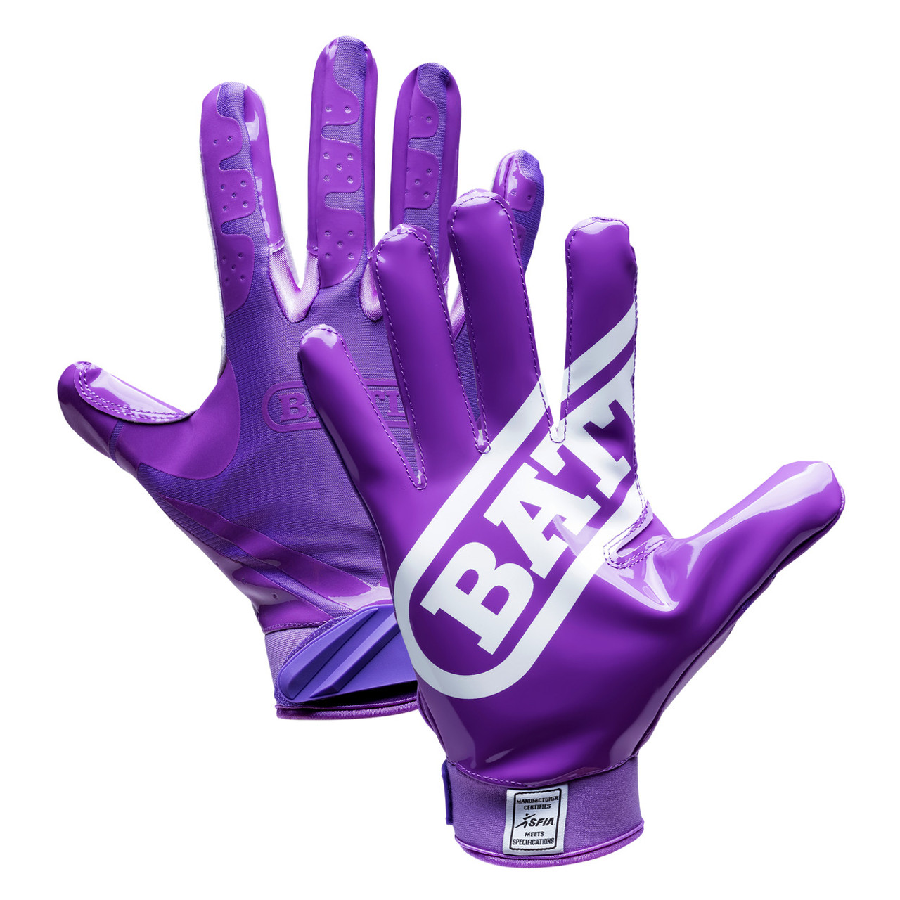 Blue Battle Gloves - Ultra-Tack Grip Football Gloves for Adults and Youth