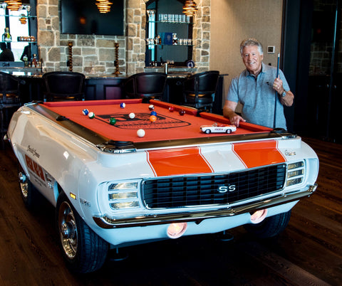 Mario Andretti Pool Table: Limited Edition 1969 Camaro Pace Car Design