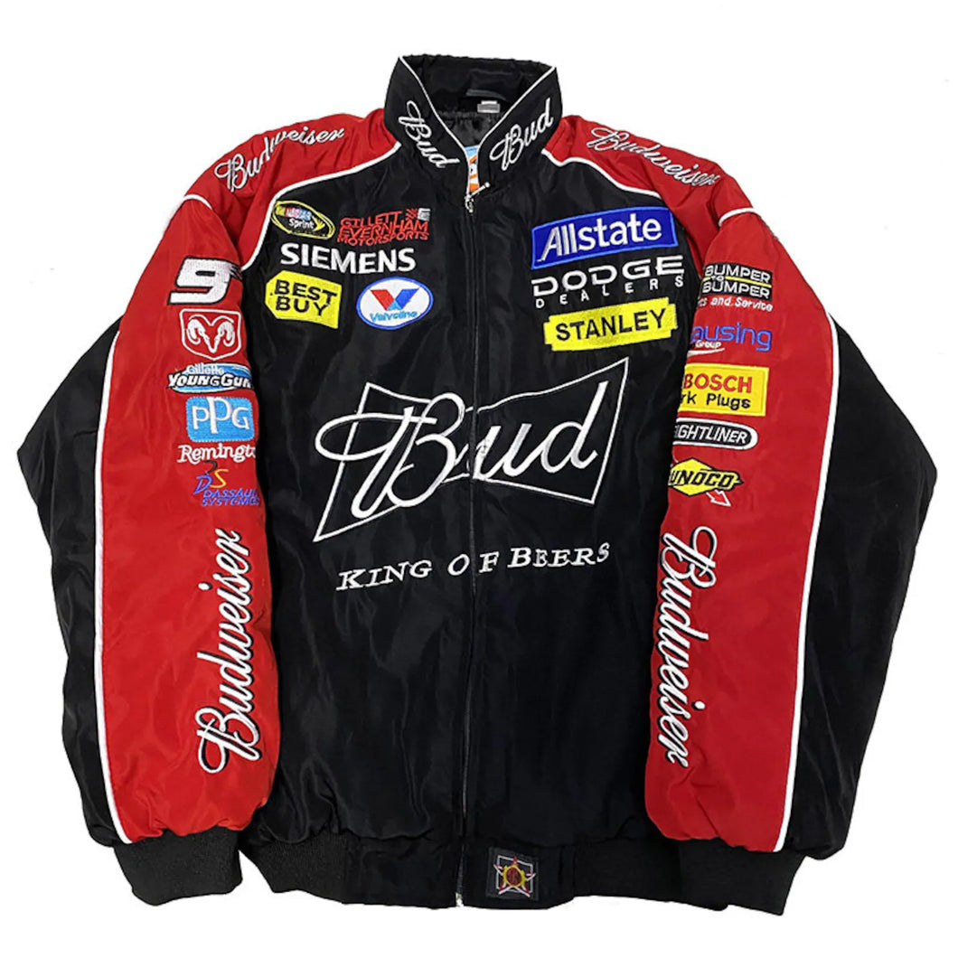 Retro Budweiser NASCAR Racing Jacket: Perfect for Vintage Enthusiasts