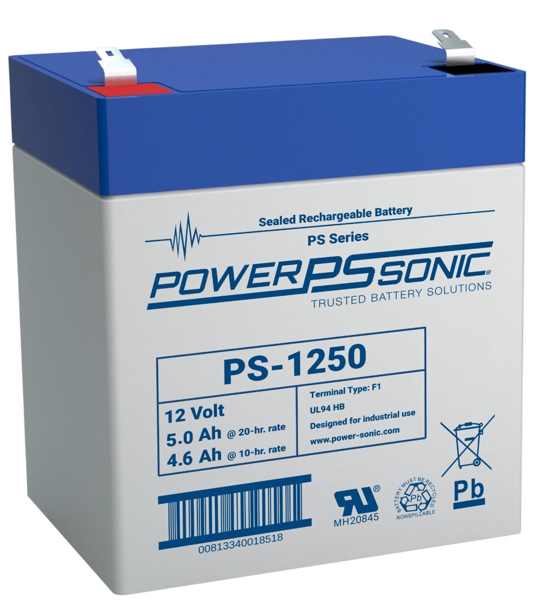 Power Sonic PS-1250 F1: Reliable 12V 5AH SLA Battery
