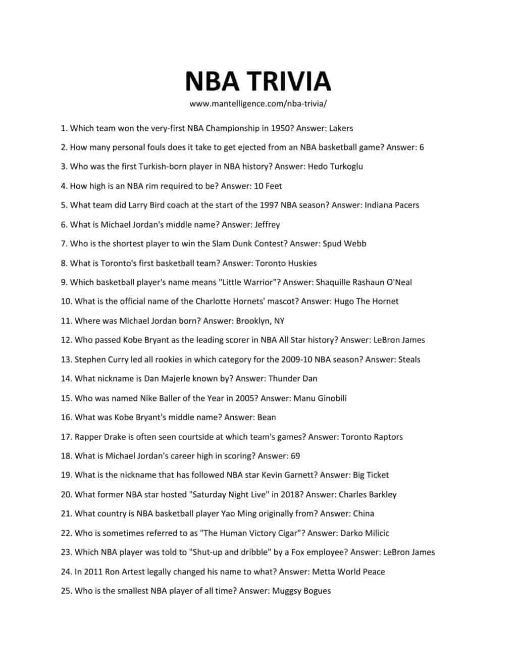 Test Your Knowledge with NBA Player Trivia Questions!
