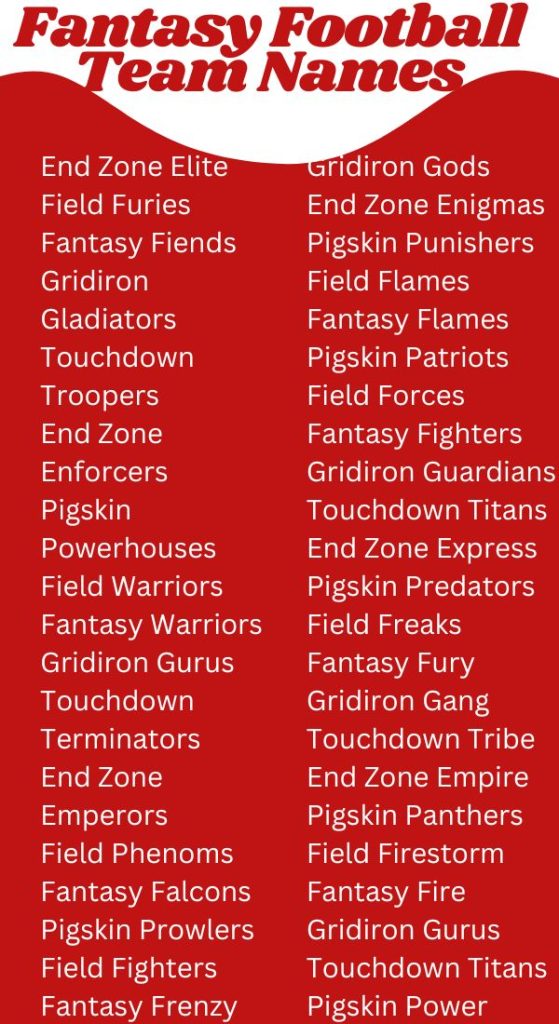 best names for fantasy leagues