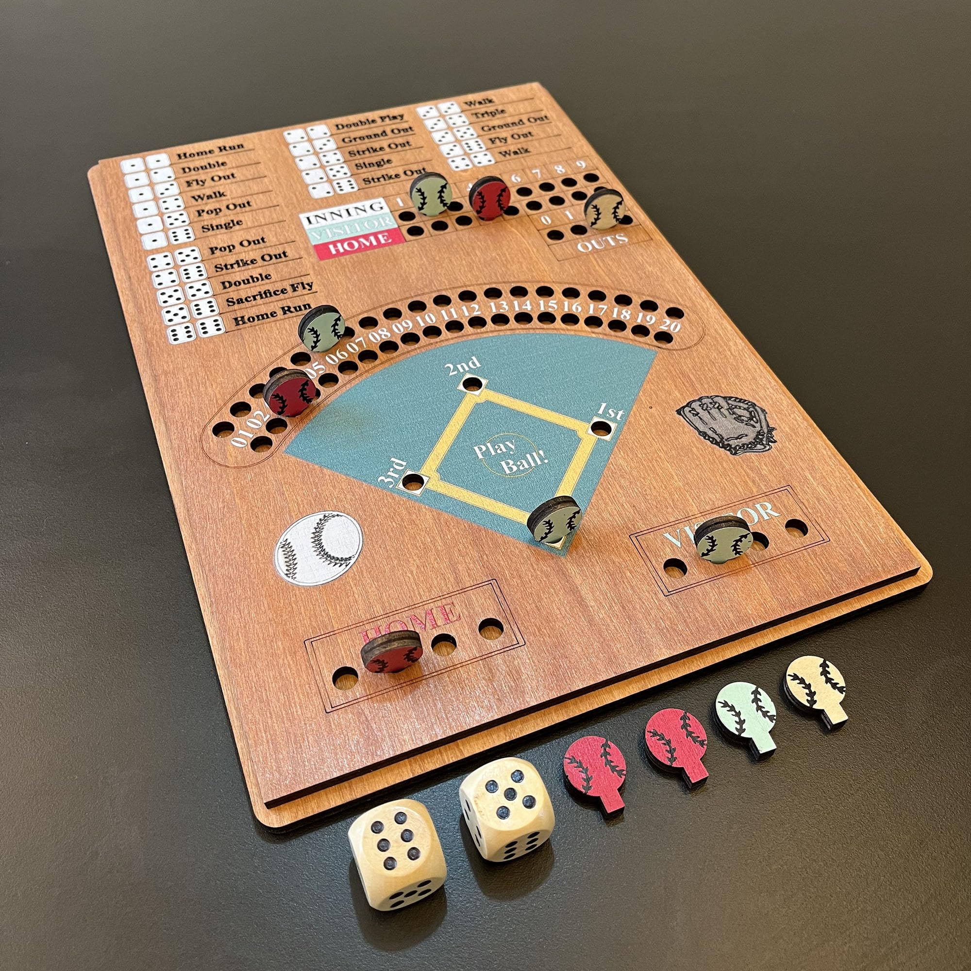 Baseball Board Game with Dice: Fun Dice-Rolling Baseball Action