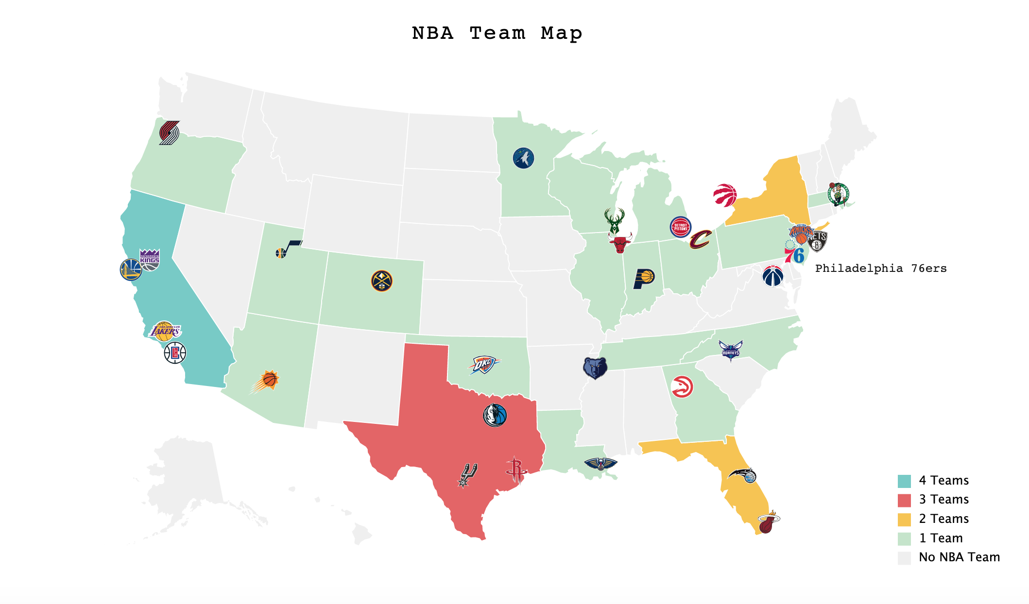 What states dont have an NBA team? Check this list!