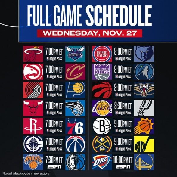 Thanksgiving NBA Schedule A Look Back When Were the Last Games