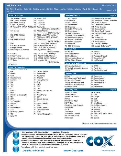 Whats the channel for NBA TV on Cox cable?