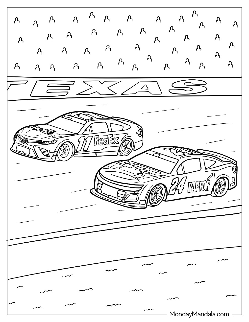 Free Blank NASCAR Coloring Pages for Kids – Printable and Fun!